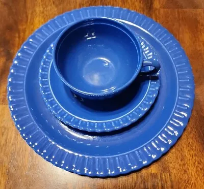 Vistosa Blue Dish Set Cup Saucer And Plate • $25