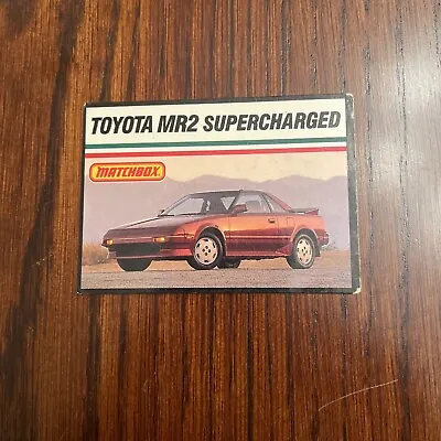 1989 Vintage Matchbox  Car Driver Toyota Mr2 Supercharged Card 1005 • $7