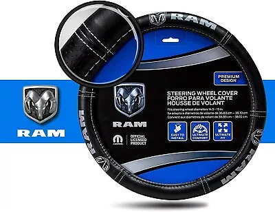 RAM AUTHENTIC Elite Series PU Leather Steering Wheel Cover MOPAR PRODUCT TRUCK • $26.99