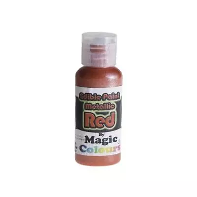 Edible Food Colouring Magic Red Metallic Paint 32g Magic Cake Decorating • £4.75