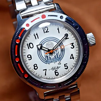 Soviet Wristwatch VOSTOK AMPHIBIAN Diver Military Watch Equipment Wostok USSR • $177