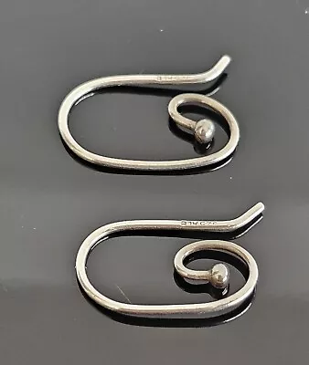 $66 • Buy Pandora Compose Earrings Silver Large Hooks Dangle Smooth Posts 290601 Free Post