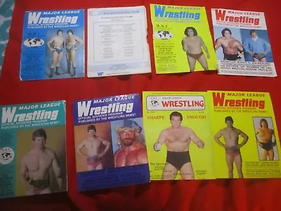 Vintage Lot Of 8 Major League Wrestling Souvenir Programs And Loose Covers • $16.75