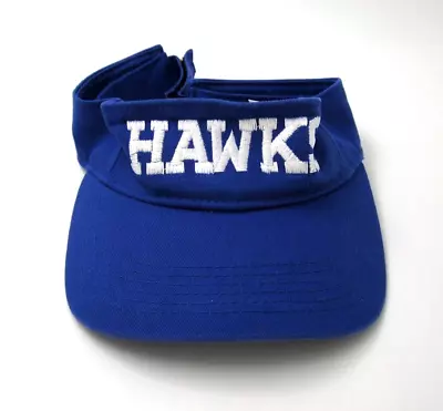 Unisex HAWKS Embroidered Adjustable Blue Sun Visor Hat • $10.37