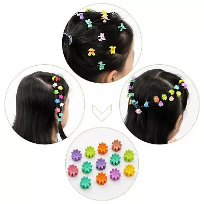 50Pcs 1.2cm Flower Mini Hair Claw Clips Clamps Small Plastic Hair Clip Grip Pins • £4.31