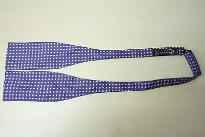 Charvet Place Vendome Purple Circular Geometric Silk Bow Tie Made France • £100.72