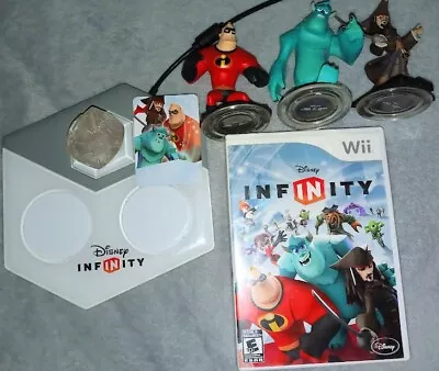  Wii Disney Infinity 1.0 GAME BASE STARTER FIGURES PLAY SET/CARD FREE SHIP • $22.22