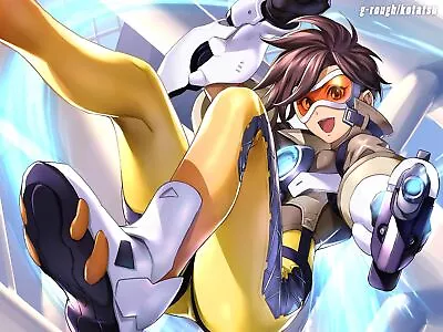 Anime Girls Overwatch Tracer Bodysuit Pc Gaming Video Playmat Gaming Mat Desk • $62.37