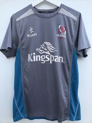 ULSTER Rugby Training Shirt Kukri Grey Short Sleeve Mens Small S • £14.95