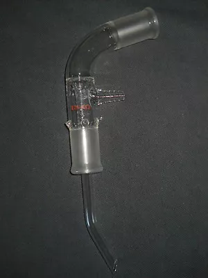 $39.99 • Buy Kontes Glass 24/40 Vacuum Take-Off Adapter W/ Hooks & 105° Angle Stem