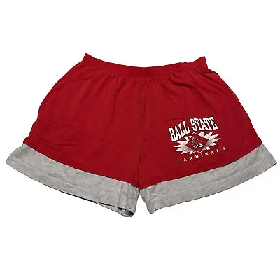 Vintage 90s Ball State Shorts Size 30-32 Red Cardinals Pockets College Hipster • $18.99