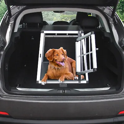 Pet Cage Car Crate Dog Transport Aluminium Travel Box Cat Puppy Carrier Small • £89.99