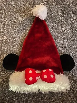 Walt Disney World Minnie Mouse Santa Hat For Children/ Small Adults • £20