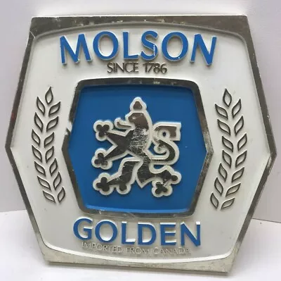 Molson Golden Canada Lion 3-D Bar Sign Wall Bar-ware Mancave 14 In X 13 In White • $14.99