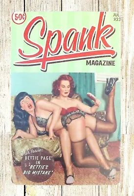 $18.98 • Buy  Old Cottage Farm Signs Spank Magazine Pin-up Girls Tin Metal Sign