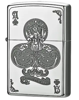 Zippo Oil Lighter Devil Playing Cards Clover's Ace Unused Item NEW • $170.95