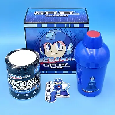 G Fuel Mega Man Blue Bomber Slushee Collector's Box + Mega Buster Gun Shaker Cup • $104.95