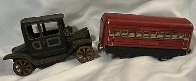 Vintage Marx Toys Montclair Pullman Passenger Train Car Red Tin And Vintage Tin • $9.99