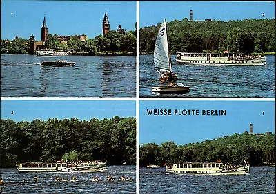 £2.68 • Buy BERLIN East Capital GDR Multi-Picture Postcard White Fleet Ships Köpenick Salon Ship