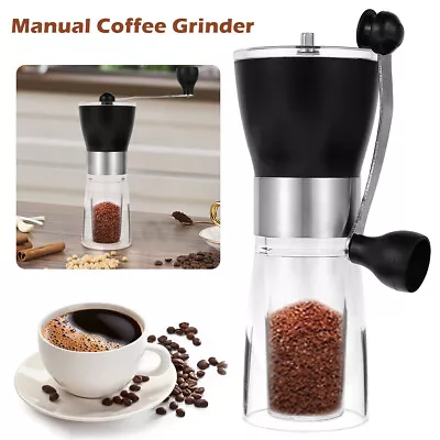 Manual Coffee Grinder With Ceramic Burrs Hand Coffee Mill Portable Coffee FlKqr • £11.59