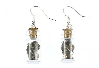 Watch Parts IN Glass Earrings Miniblings Steampunk Technik Upcycling Vorratsgl • $33.27