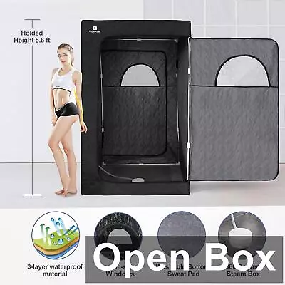 COSVALVE Portable Full Size Personal Steam Sauna Black • $119.69