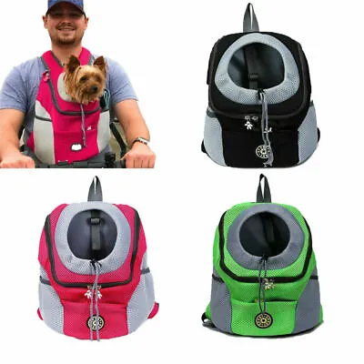 £15.99 • Buy Pet Dog Carrier Puppy Travel Mesh Backpack Front Travel Portable Shoulder Bag
