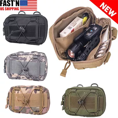 Tactical Molle Horizontal Admin Pouch Military Small Utility EDC Tool Waist Bag • $9.89