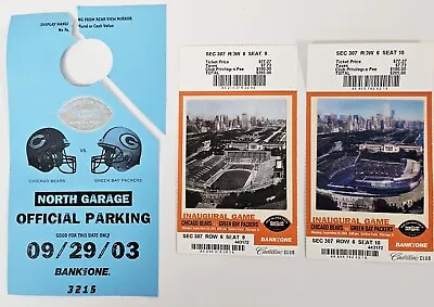 Chicago Bears Inaugural Game Ticket Stubs Vs. Green Bay Packers 9/29/2003 • $29.99