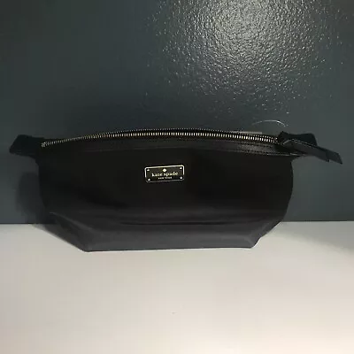 Kate Spade Jodi Wilson Road Cosmetic Pouch/Bag Black NWT • $56.33