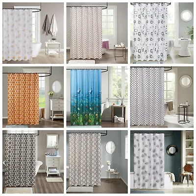 Extra Long & Wide Waterproof Shower Curtain Bathroom Vinyl Fabric With Rings • £4.99