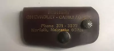 Vintage Northrop Cadillac Chevy Leather Key Holder Norfolk Ne • $19.96