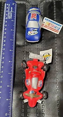 2 Vintage 1996 NASCAR #76 INDY 500 Nanco Keychains (Squishy) Plush Toys Indianap • $18.88