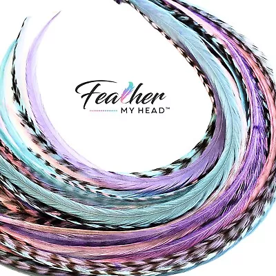 Hair Feathers - 6 Pc - Select Length Up To 16 Plus Inches Long - Cupcake Mix • $12