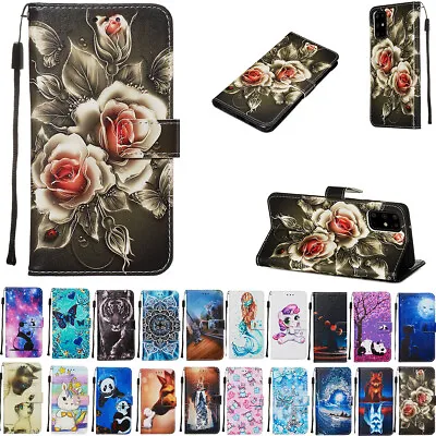 For Samsung S24 Plus Ultra S23 S22 S21 S20FE Pattern Wallet Leather Case Cover • $13.89