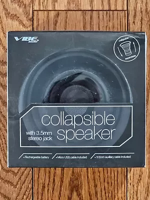 VIBE Portable Bluetooth Black Speaker W 3.5mm Stereo Jack • $50
