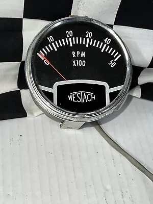 Vintage Westach  5000 RPM Tachometer Hot Rat Rod • $25