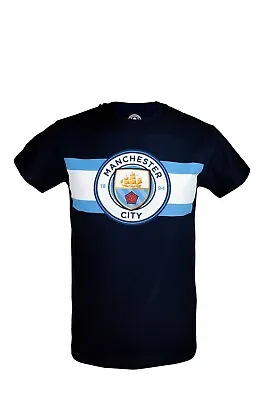 Manchester City Soccer T-Shirt Cotton Tee- Name & Number -06 (Navy) • $37.50