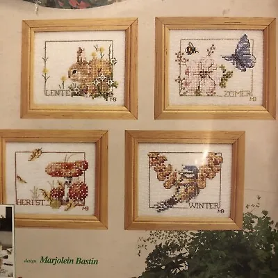 Lanarte Four Seasons Cross Stitch Kit Marjolein Bastin 10.5”x8.5” 33847 Evenweav • £19.99