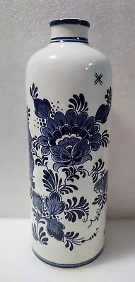 Vtg. 1950s Delft Blue BOLS Porcelain Floral Jug Vase Holland Hand Painted  • $38.50
