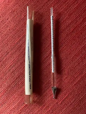 Vintage Triple Scale Beer & Wine Hydrometer Made In USA 300-1 • $22