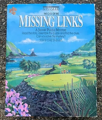 1990 THE CASE OF THE MISSING LINKS GOLF JIGSAW PUZZLE MYSTERY 20x20 500 PIECES • $24.99