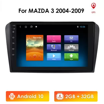 2DIN 9  Android Radio For 2004-2009 Mazda 3 Stereo GPS 3G 4G Mirror Link +Canbus • $104.92