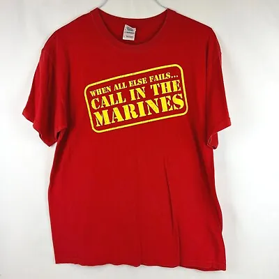 United States Marine Corps Graphic T Shirt When All Else Fails USMC Adult Mens L • $12.95