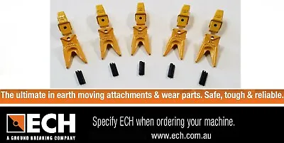 ECH 0-3THD Heavy Duty Tiger Teeth & Adapter For 0-3 Ton Excavator Pack Of 5  • $165