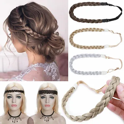 $5.10 • Buy Real Thick As Human Hair Band Braided Plaited Chunky Braids Headband Extension H