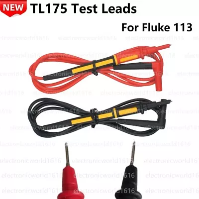 TL175 TwistGuard Silicone Test Leads For Fluke 113 TRMS Utility Multimeter Kit • £28.55