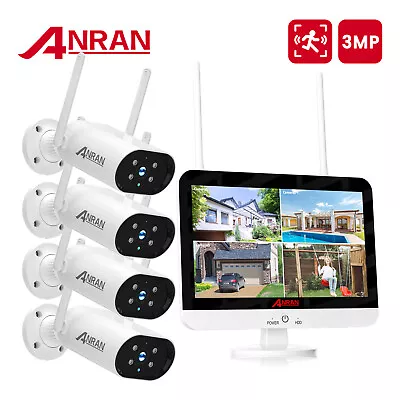 ANRAN 8CH 3MP 8CH 12  Monitor NVR Security Camera System Kit WIFI Home CCTV Cam • $349.99