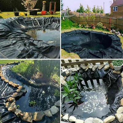 £9.99 • Buy Heavy Duty Fish Pond Liner Membrane Garden Pool Outdoor Landscaping 200gsm