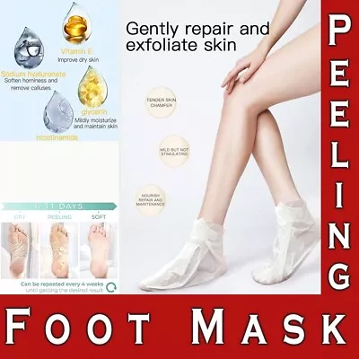 Exfoliating Peel Foot Sock Mask Removes Dead Skin Callus Baby Soft Feet • £4.40